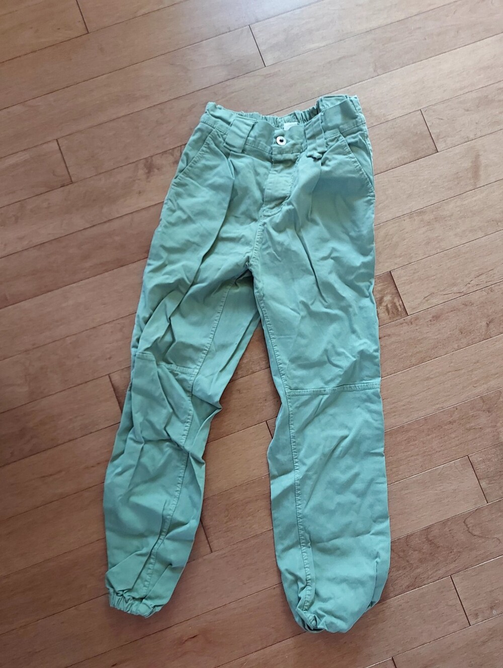 Twik Olive Green Elastic Waist Utility Pants